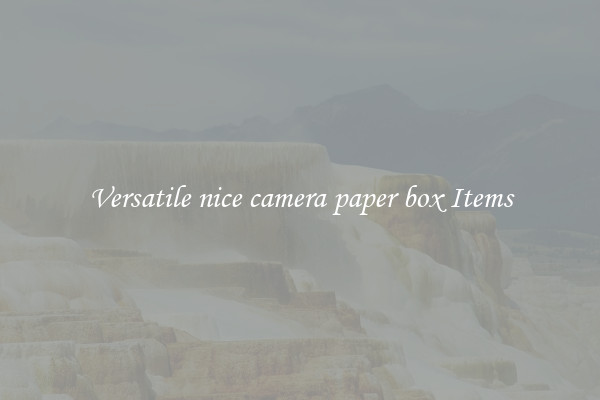Versatile nice camera paper box Items