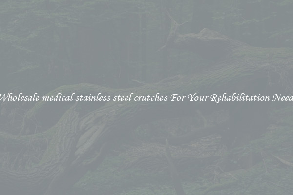 Wholesale medical stainless steel crutches For Your Rehabilitation Needs