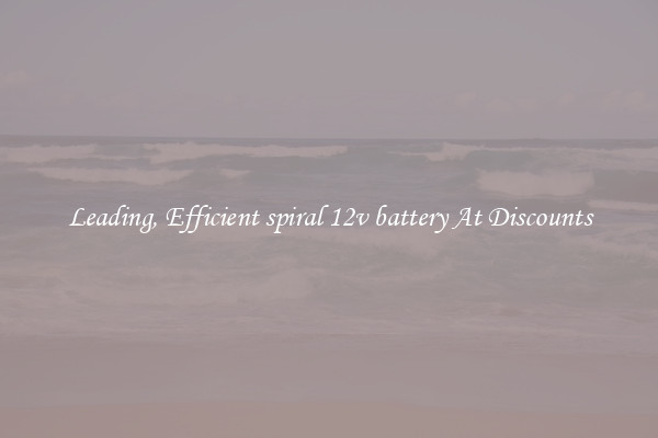 Leading, Efficient spiral 12v battery At Discounts