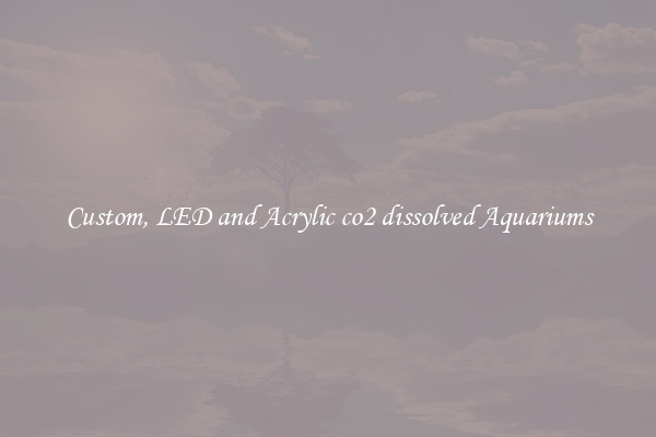 Custom, LED and Acrylic co2 dissolved Aquariums