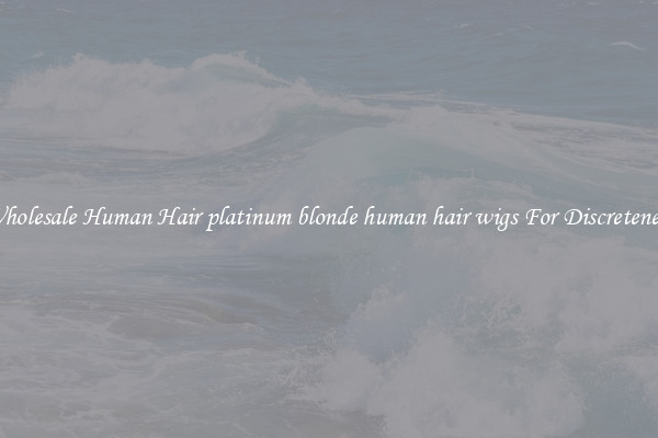 Wholesale Human Hair platinum blonde human hair wigs For Discreteness