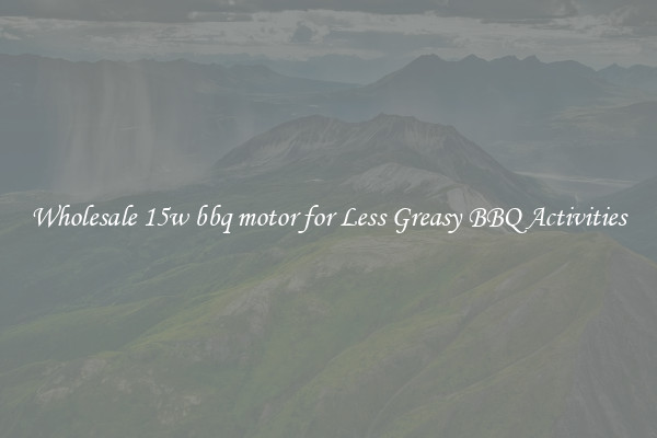 Wholesale 15w bbq motor for Less Greasy BBQ Activities