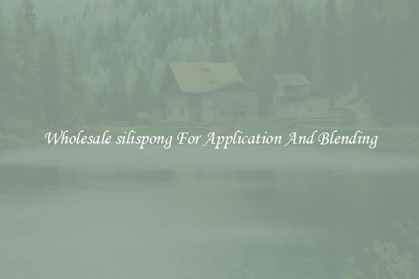 Wholesale silispong For Application And Blending