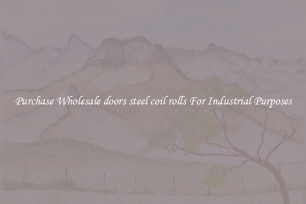 Purchase Wholesale doors steel coil rolls For Industrial Purposes