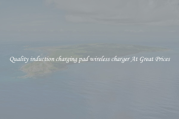 Quality induction charging pad wireless charger At Great Prices