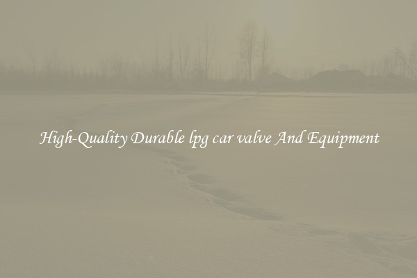 High-Quality Durable lpg car valve And Equipment