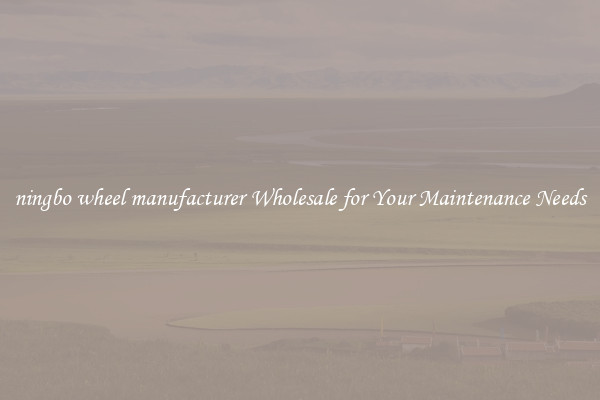 ningbo wheel manufacturer Wholesale for Your Maintenance Needs