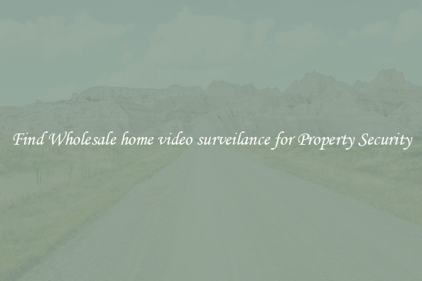 Find Wholesale home video surveilance for Property Security